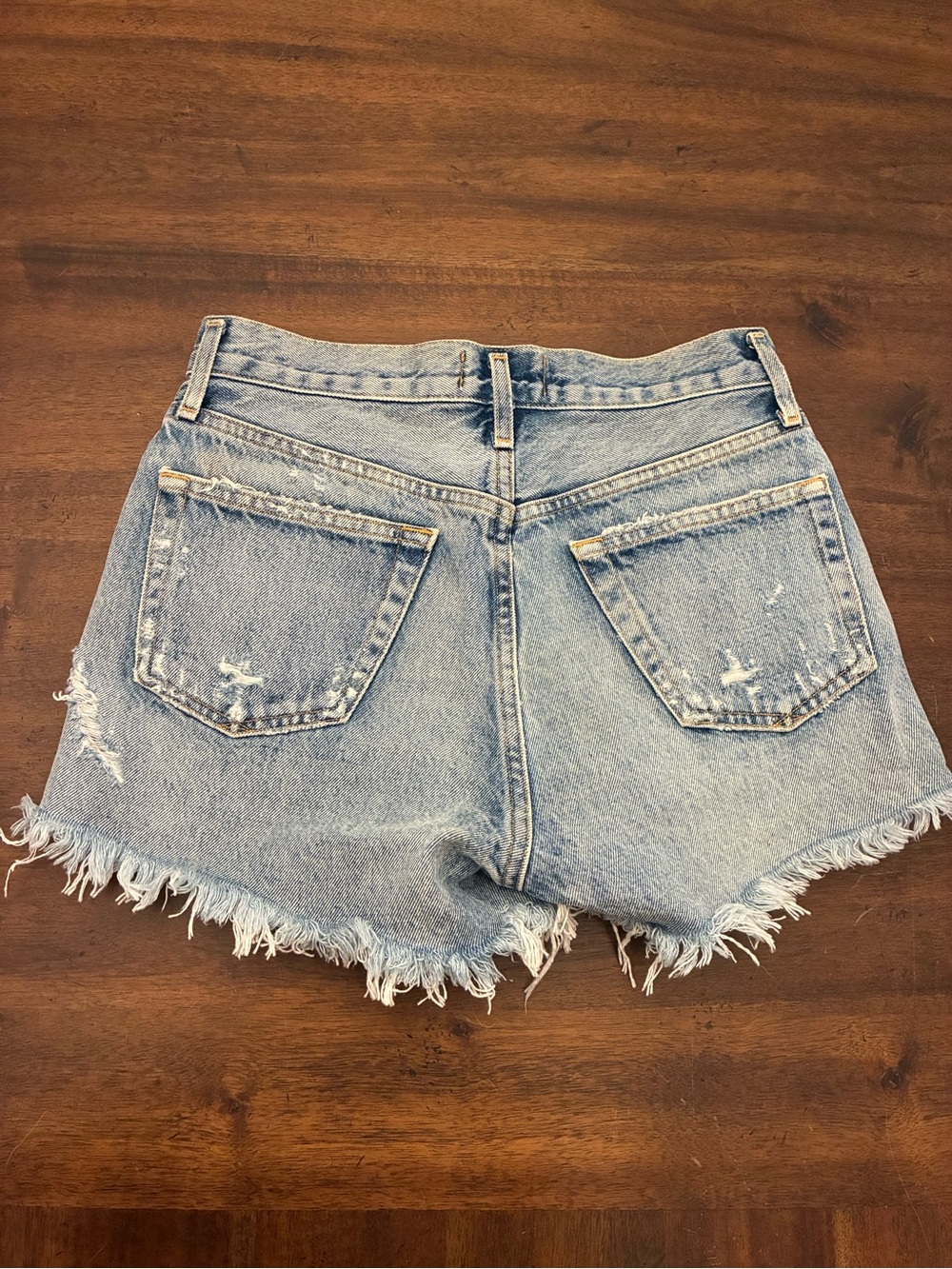 Agolde Parker Jean Shorts Women’s 24 Denim Cut Off Distressed Button Fly - Picture 3 of 3
